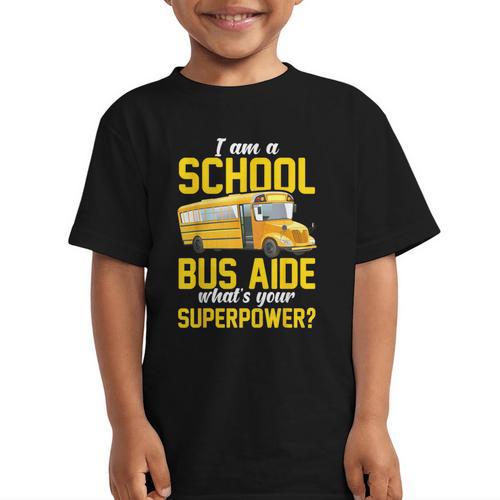 School Bus Aide Back To School Transport Bus Aide Graphic Kid T-Shirt - Savourry