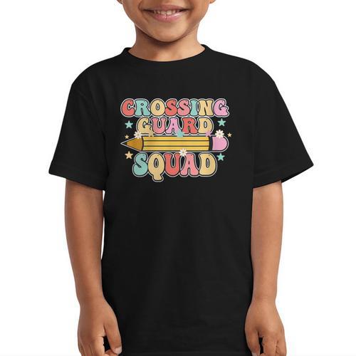 School Crossing Guard Retro Back To School Cool Appreciation Graphic Kid T-Shirt - Savourry