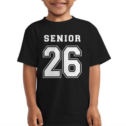 Senior 26 Class Of 2026 Front Back Grad Back To School Graphic Kid T-Shirt - Savourry