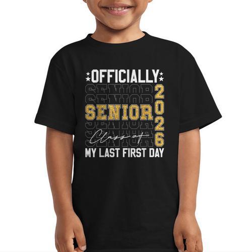 Senior Class Of 2026 Back To School Last First Day Of School Graphic Kid T-Shirt - Savourry