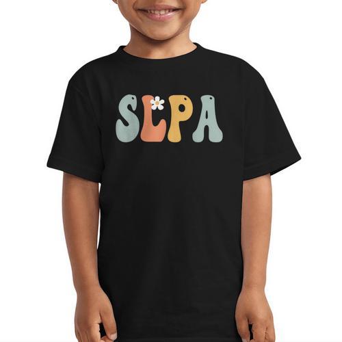 SLPA Groovy Women Appreciation Day Hello Back To School Graphic Kid T-Shirt - Savourry