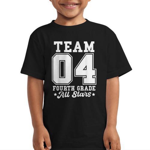 Team 4th Grade All-Stars Back To School Sports Jersey Graphic Kid T-Shirt - Savourry