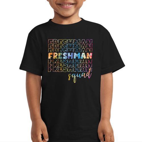 Tie Dye Freshman Squad 9th Grade Back To School High School Graphic Kid T-Shirt - Savourry