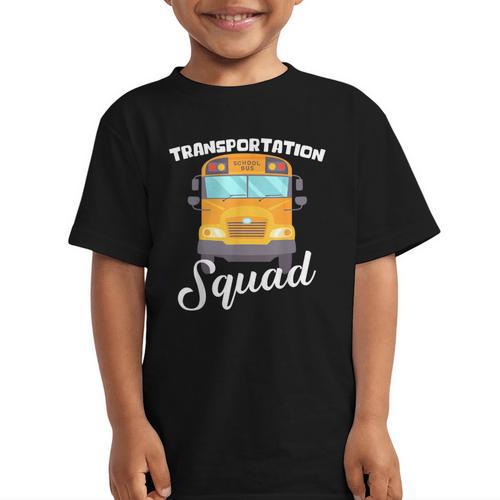 Transportation Squad Back To School Bus Driver Monitor Aide Graphic Kid T-Shirt - Savourry