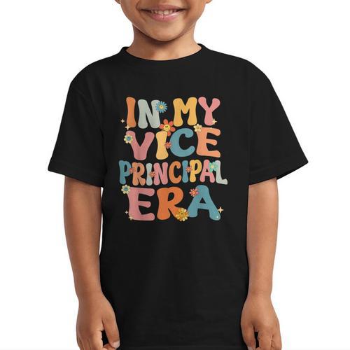 In My Vice Principal Era Groovy Back To School VicePrincipal Graphic Kid T-Shirt - Savourry