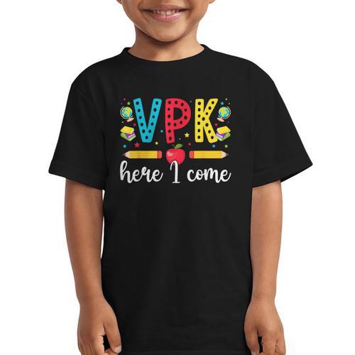 VPK Here I Come VPK Back To School VPK First Day Of VPK Graphic Kid T-Shirt - Savourry