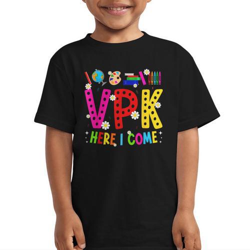 VPK Here I Come First Day Of VPK Back To School VPK Graphic Kid T-Shirt - Savourry