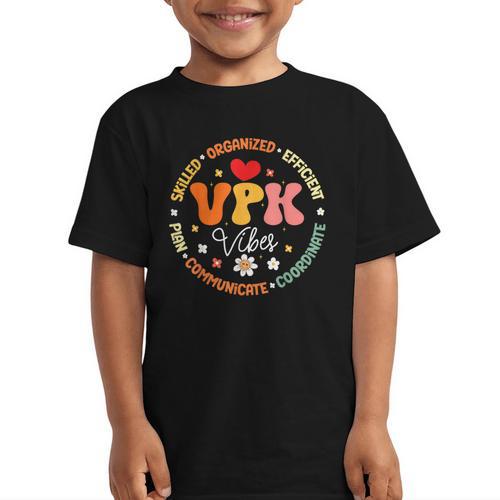 VPK Vibes First Day Of Back To School Appreciation Week Graphic Kid T-Shirt - Savourry