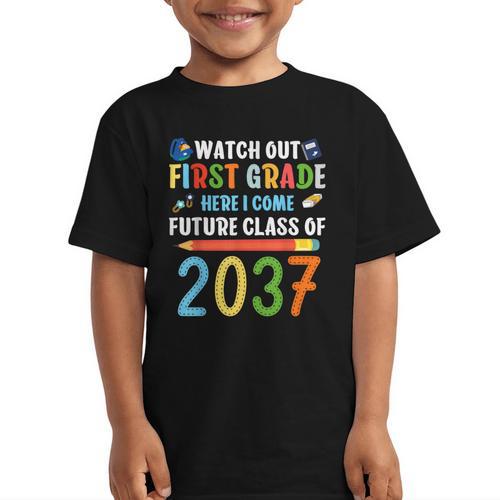 Watch Out First Grade Here I Come Shirts Back To School Graphic Kid T-Shirt - Savourry