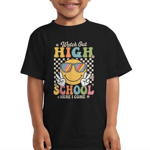Watch Out Highschool Here I Come Back To School Highschool Graphic Kid T-Shirt - Savourry