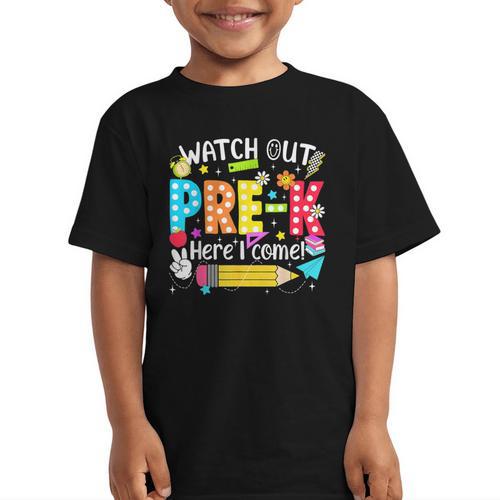 Watch Out Pre-K Here I Come Kinder Back To School Pre-K Kids Graphic Kid T-Shirt - Savourry