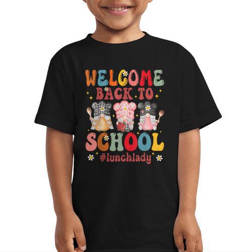 Welcome Back To School Cafeteria Worker Lunch Lady Graphic Kid T-Shirt - Savourry