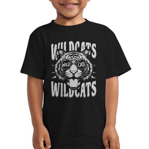 Wildcats School Sports Fan Team Spirit Back To School Graphic Kid T-Shirt - Savourry