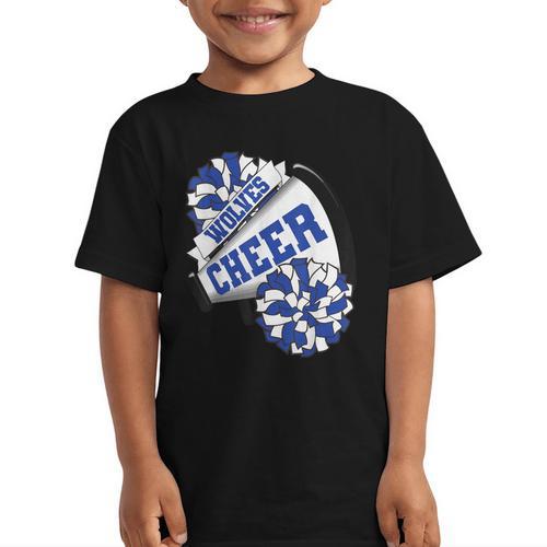 Wolves Cheer Back To School Cheerleading Spirit B Graphic Kid T-Shirt - Savourry