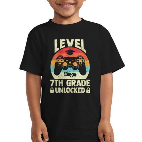 Women's Level 7th Grade Unlocked Back To School 7th Grade Boys Graphic Kid T-Shirt - Savourry