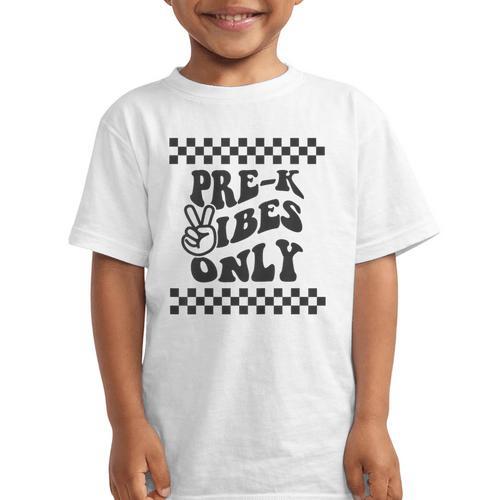1st Day Of Prek Vibes Only Girls Back To School Pre K Boys Graphic Kid T-Shirt - Savourry