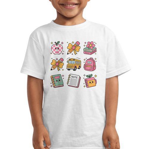 Back To School Coquette Bow First Day Of School Toddler Girl Graphic Kid T-Shirt - Savourry