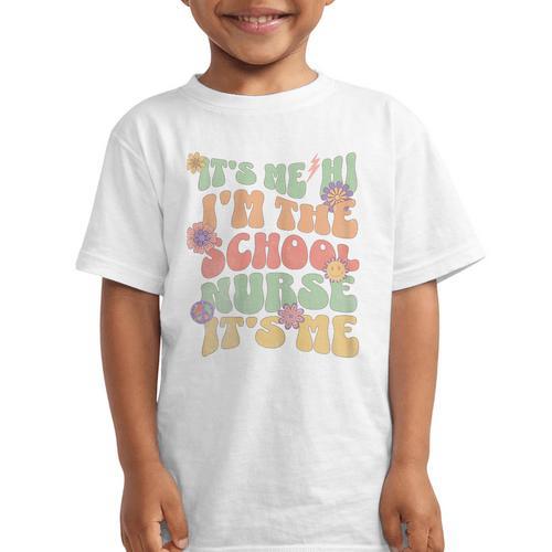 Back To School Nurse It's Me Hi I'm The School Nurse Graphic Kid T-Shirt - Savourry