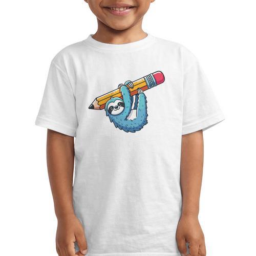 Back To School Seventh Grade Sloth Hanging Out In 7th Grade Performance Graphic Kid T-Shirt - Savourry