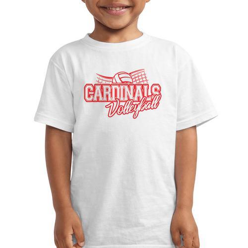 Cardinals Volleyball Back To School Spirit R Graphic Kid T-Shirt - Savourry