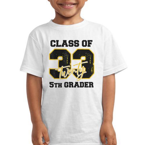 Class Of 2033 5th Grader Elementary School Back To School Graphic Kid T-Shirt - Savourry