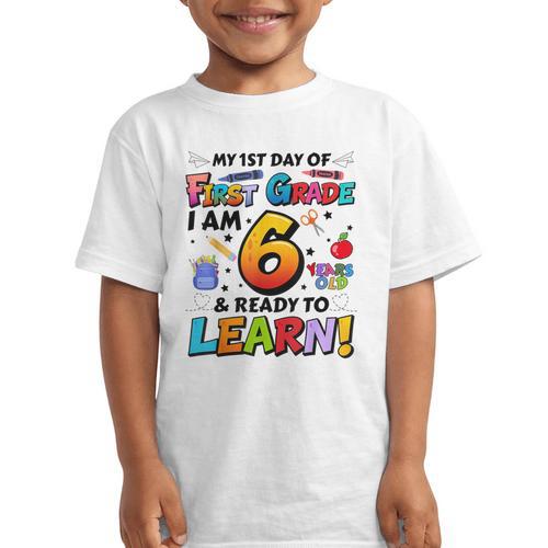 First 1st Grade First Day Of School Back To School Kids Graphic Kid T-Shirt - Savourry