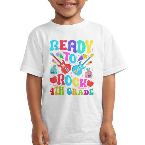Im Ready To Rock 4th Grade Back To School 4th Grade Guitar Performance Graphic Kid T-Shirt - Savourry