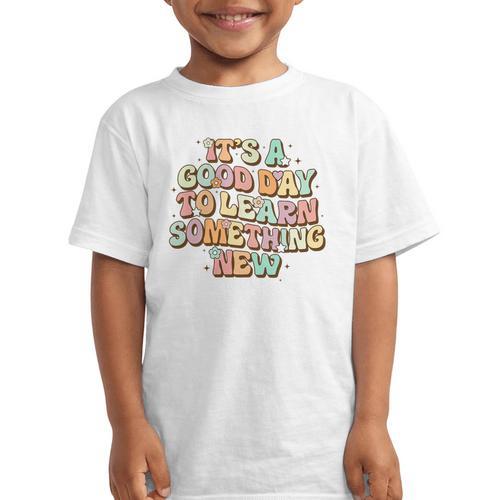 It's A Good Day To Learn Something New Retro Back To School Premium Tri-Blend Graphic Kid T-Shirt - Savourry
