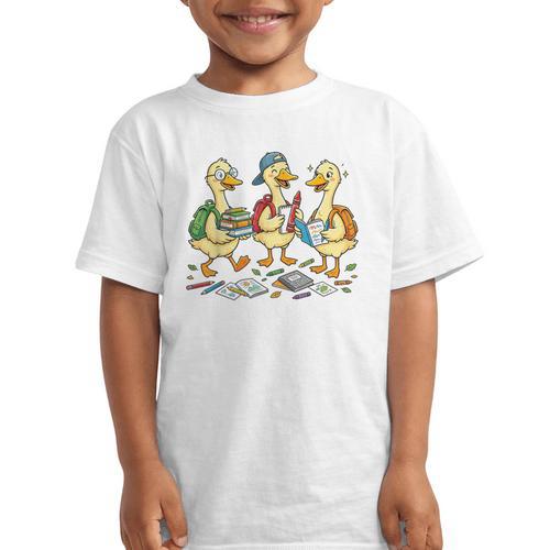 Kindergarten 1st Grade Goose Back To School Boys Graphic Kid T-Shirt - Savourry