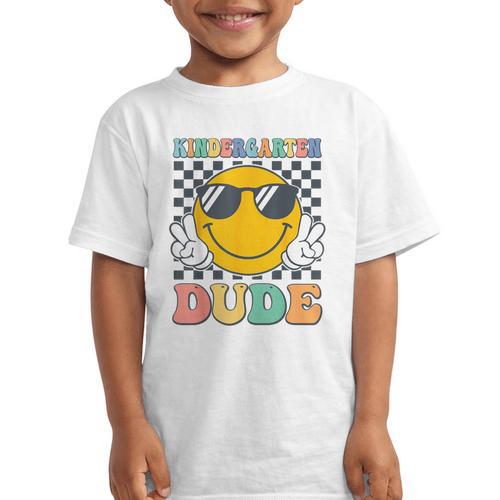 Kindergarten Dude First Day Of Kindergarten Back To School Graphic Kid T-Shirt - Savourry