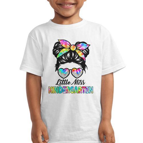 Little Miss KINDERGARTEN First Day Back To School Girls Kids Graphic Kid T-Shirt - Savourry