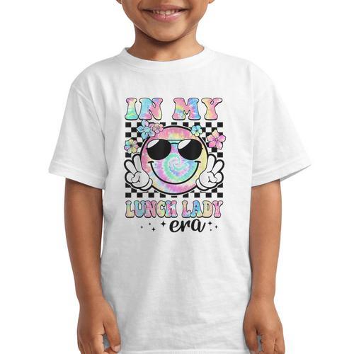 In My Lunch Lady Era Groovy Retro Back To School Graphic Kid T-Shirt - Savourry