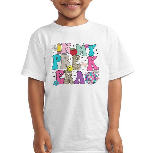 In My Pre-K Era Back To School Retro Groovy Preschool Graphic Kid T-Shirt - Savourry