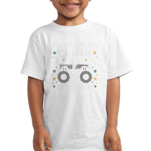 Im Ready To Crush 2nd Grade Boy Monster Truck Back To School Graphic Kid T-Shirt - Savourry
