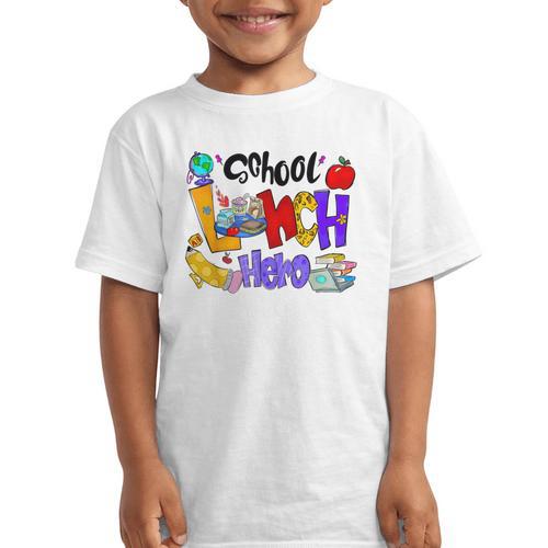 School Lunch Hero Cafeteria Squad Workers Back To School Graphic Kid T-Shirt - Savourry