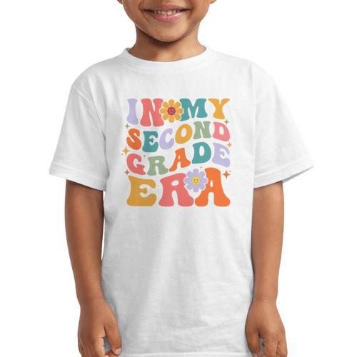 In My Second Grade Era Back To School Retro Groovy 2nd Grade Graphic Kid T-Shirt - Savourry