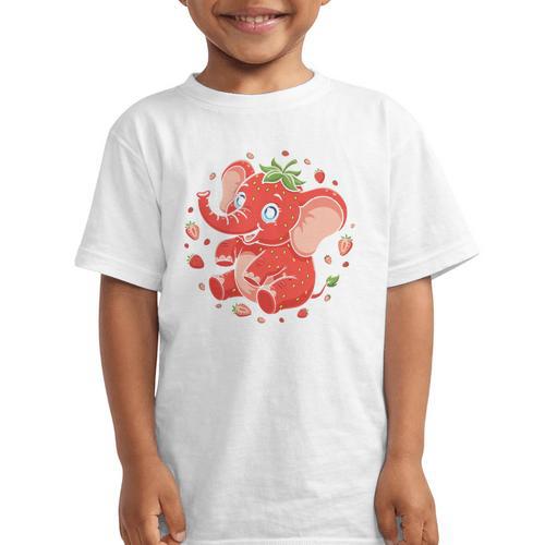 Strawberry Elephant Italian Brainrot Meme Back To School Premium Tri-Blend Graphic Kid T-Shirt - Savourry