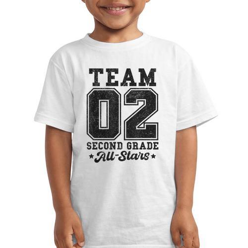 Team 2nd Grade All-Stars Back To School Sports Jersey Graphic Kid T-Shirt - Savourry