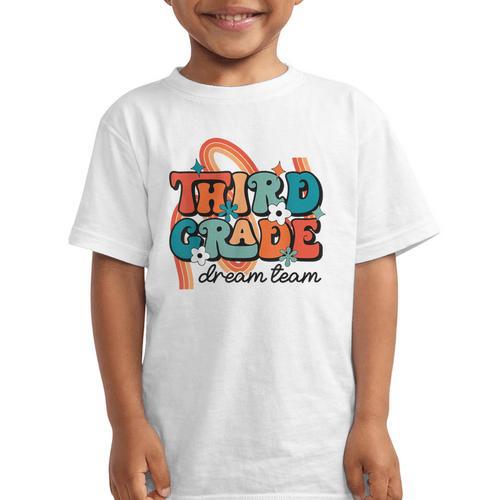Third Grade Dream Team 1st Day Of 3rd Grade Back To School Graphic Kid T-Shirt - Savourry