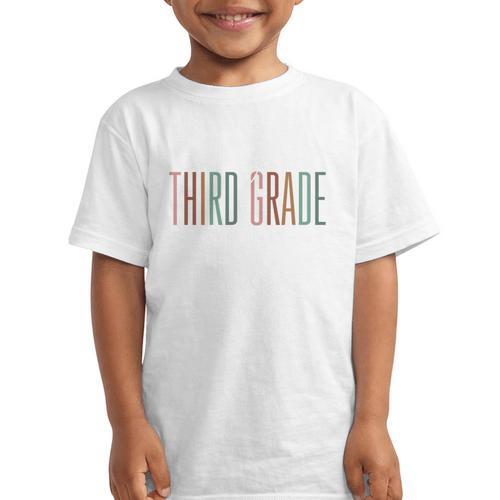 Third Grade Oh Hey Retro Back To School 3rd Grade Performance Graphic Kid T-Shirt - Savourry