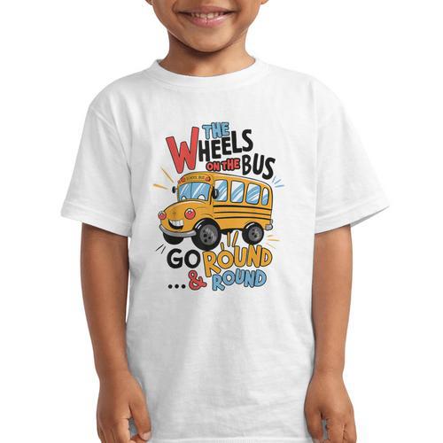 The Wheels On The Bus Toddler Kids Back To School Graphic Kid T-Shirt - Savourry
