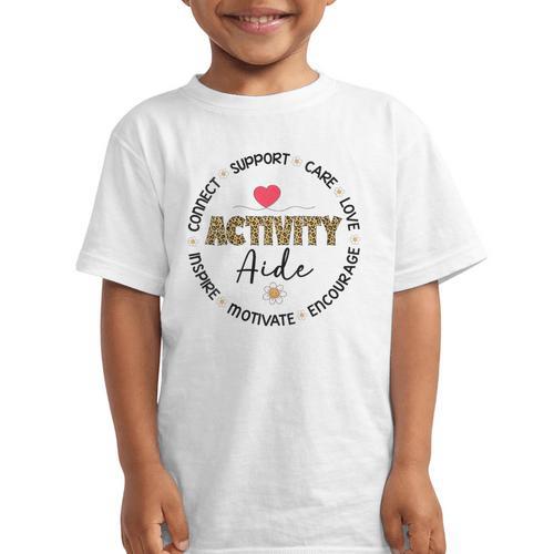 Women's Leopard Activity Aide Appreciation Week Back To School Graphic Kid T-Shirt - Savourry