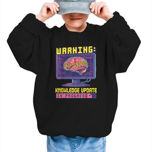 6th Grade Back To School Sixth Grade Smart Boys Computer Graphic Kid Sweatshirt - Savourry