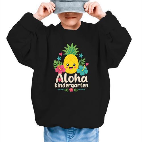 Aloha Kindergarten Pineapple Back To School Graphic Kid Sweatshirt - Savourry