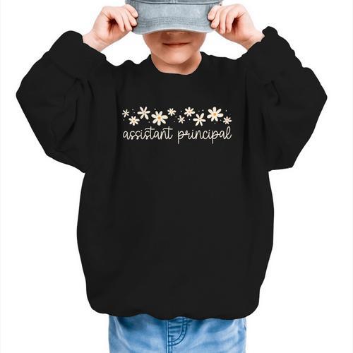 Assistant Principal Appreciation Flower Daisy Back To School Graphic Kid Sweatshirt - Savourry