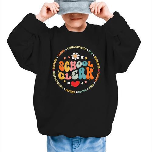 Attendance School Clerk Appreciation Week Back To School Graphic Kid Sweatshirt - Savourry