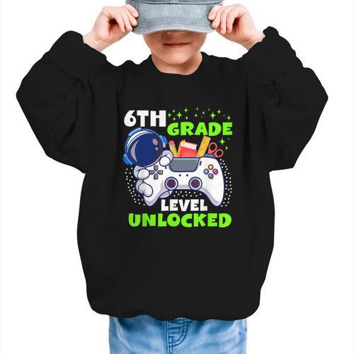 Back To School 6th Grade Level Unlocked Gamer Boys Kids Graphic Kid Sweatshirt - Savourry