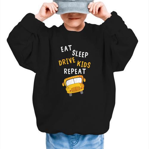 Back To School Bus Driver Appreciation Thank You Quote Graphic Kid Sweatshirt - Savourry