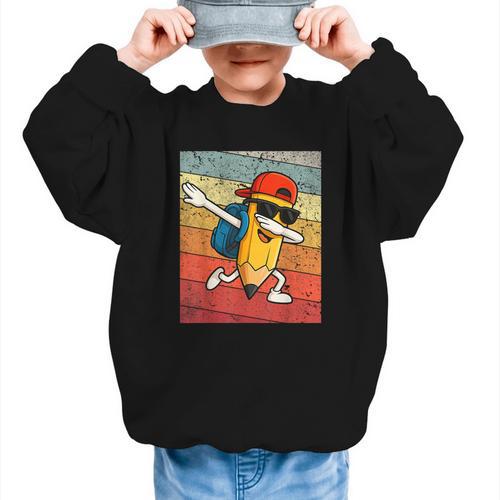 Back To School Dabbing Pencil First Day Boys Kids Graphic Kid Sweatshirt - Savourry