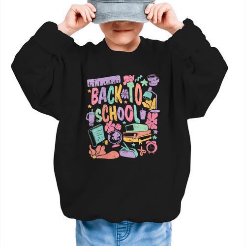 Back To School Fun Supplies Learning Graphic Kid Sweatshirt - Savourry